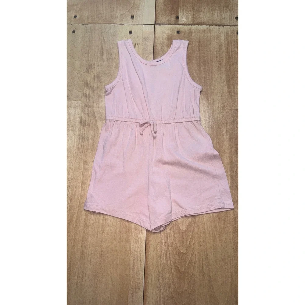 Old Navy‎ Pink Cotton Tank Romper Jumpsuit Shorts Girls Size 3T